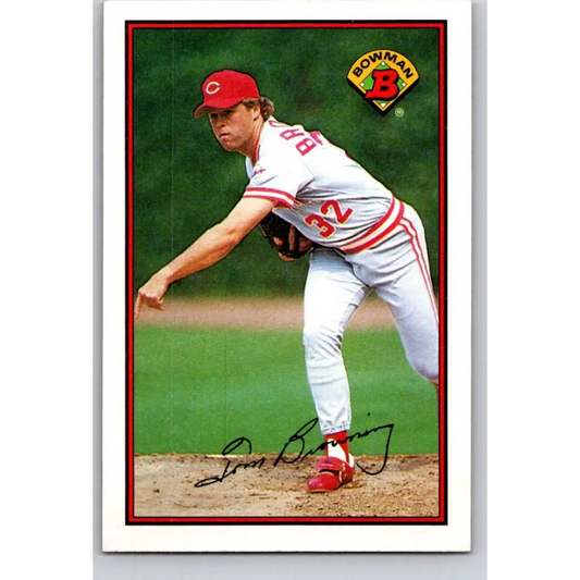 1989 Bowman #306 Tom Browning NM-MT Cincinnati Reds Baseball Card Image 1