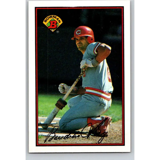 1989 Bowman #307 Bo Diaz NM-MT Cincinnati Reds Baseball Card Image 1