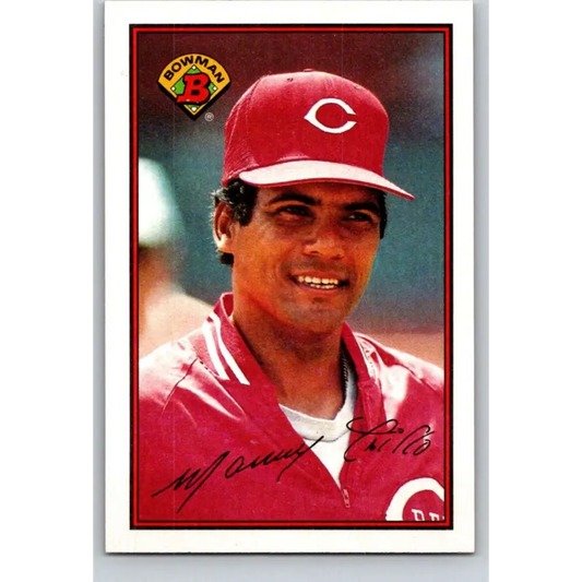1989 Bowman #308 Manny Trillo NM-MT Cincinnati Reds Baseball Card Image 1