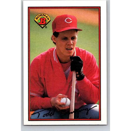 1989 Bowman #312 Todd Benzinger NM-MT Cincinnati Reds Baseball Card Image 1