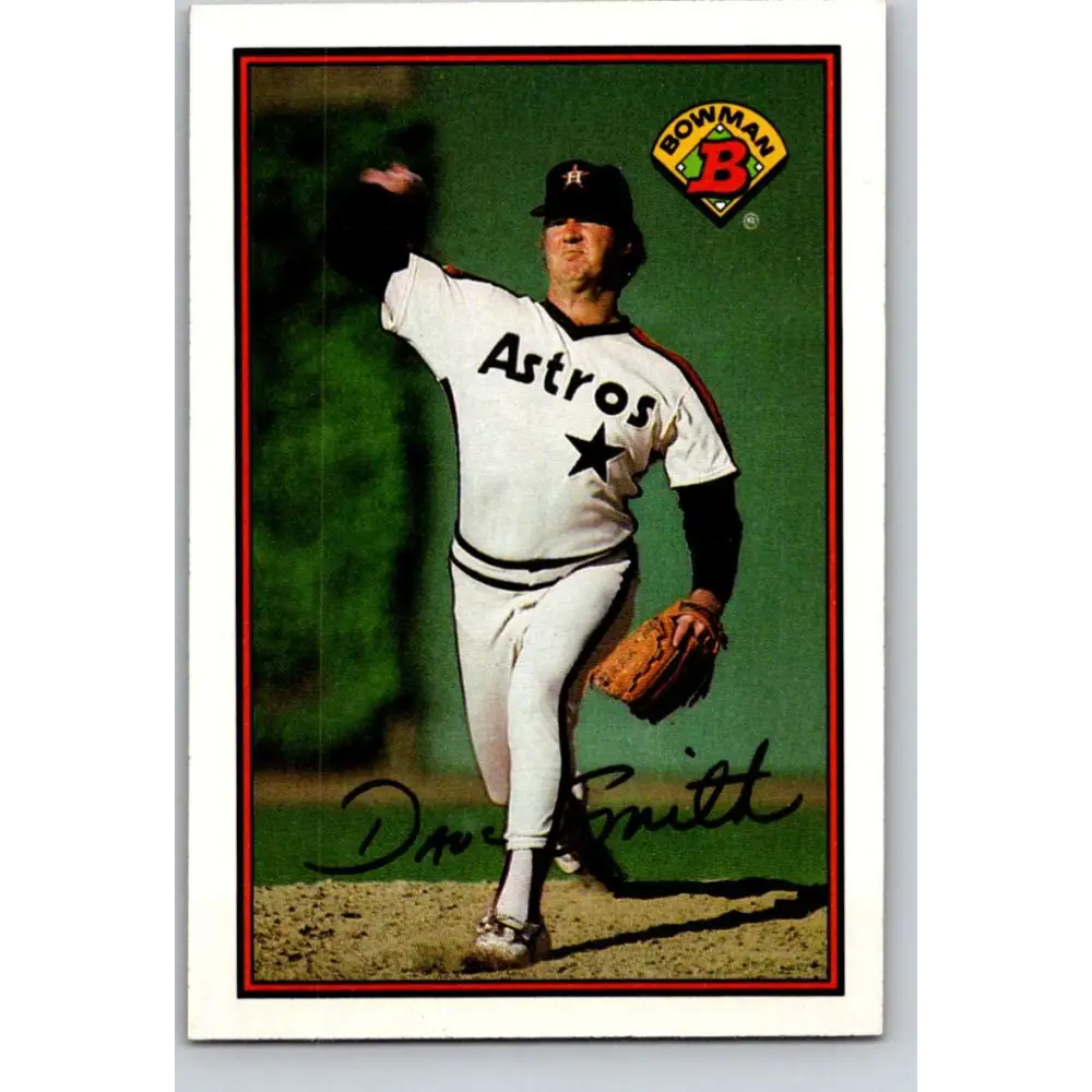 1989 Bowman #317 Dave Smith NM-MT Houston Astros Baseball Card Image 1