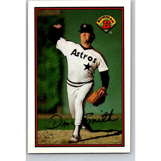 1989 Bowman #317 Dave Smith NM-MT Houston Astros Baseball Card Image 1