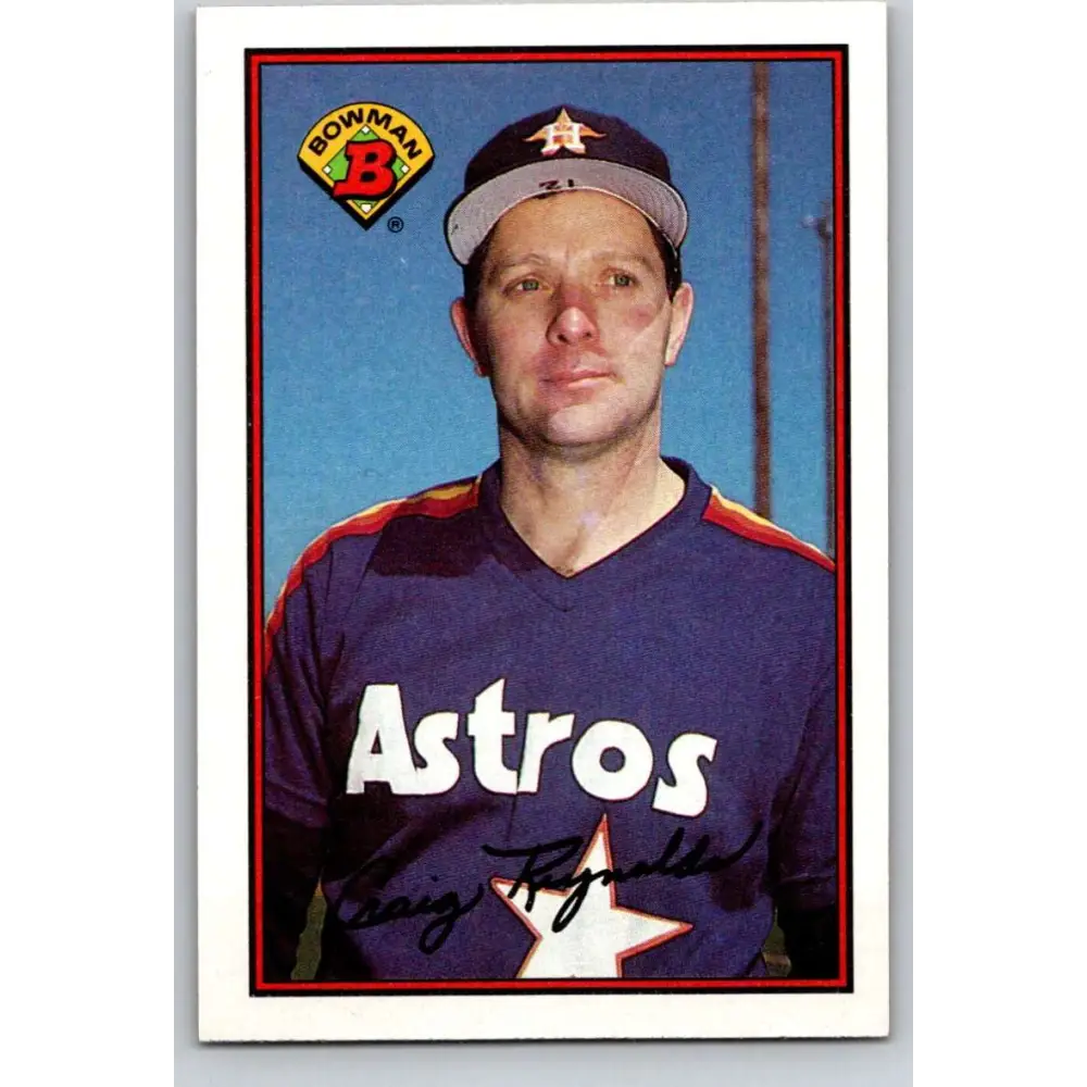 1989 Bowman #328 Craig Reynolds NM-MT Houston Astros Baseball Card Image 1