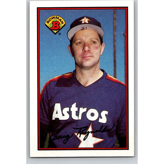1989 Bowman #328 Craig Reynolds NM-MT Houston Astros Baseball Card Image 1
