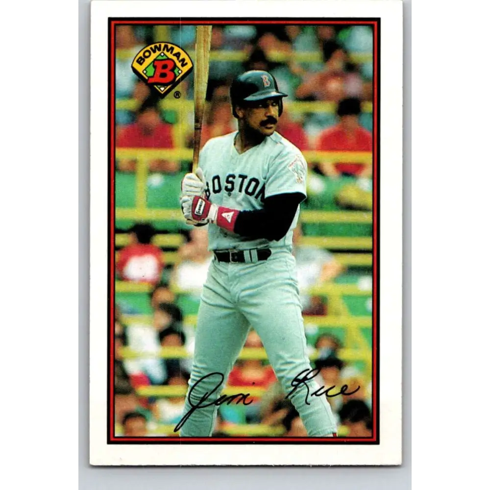 1989 Bowman #33 Jim Rice NM-MT Boston Red Sox Baseball Card Image 1
