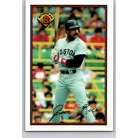 1989 Bowman #33 Jim Rice NM-MT Boston Red Sox Baseball Card Image 1