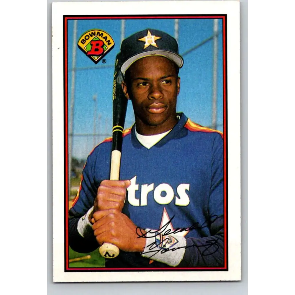 1989 Bowman #333 Gerald Young NM-MT Houston Astros Baseball Card Image 1