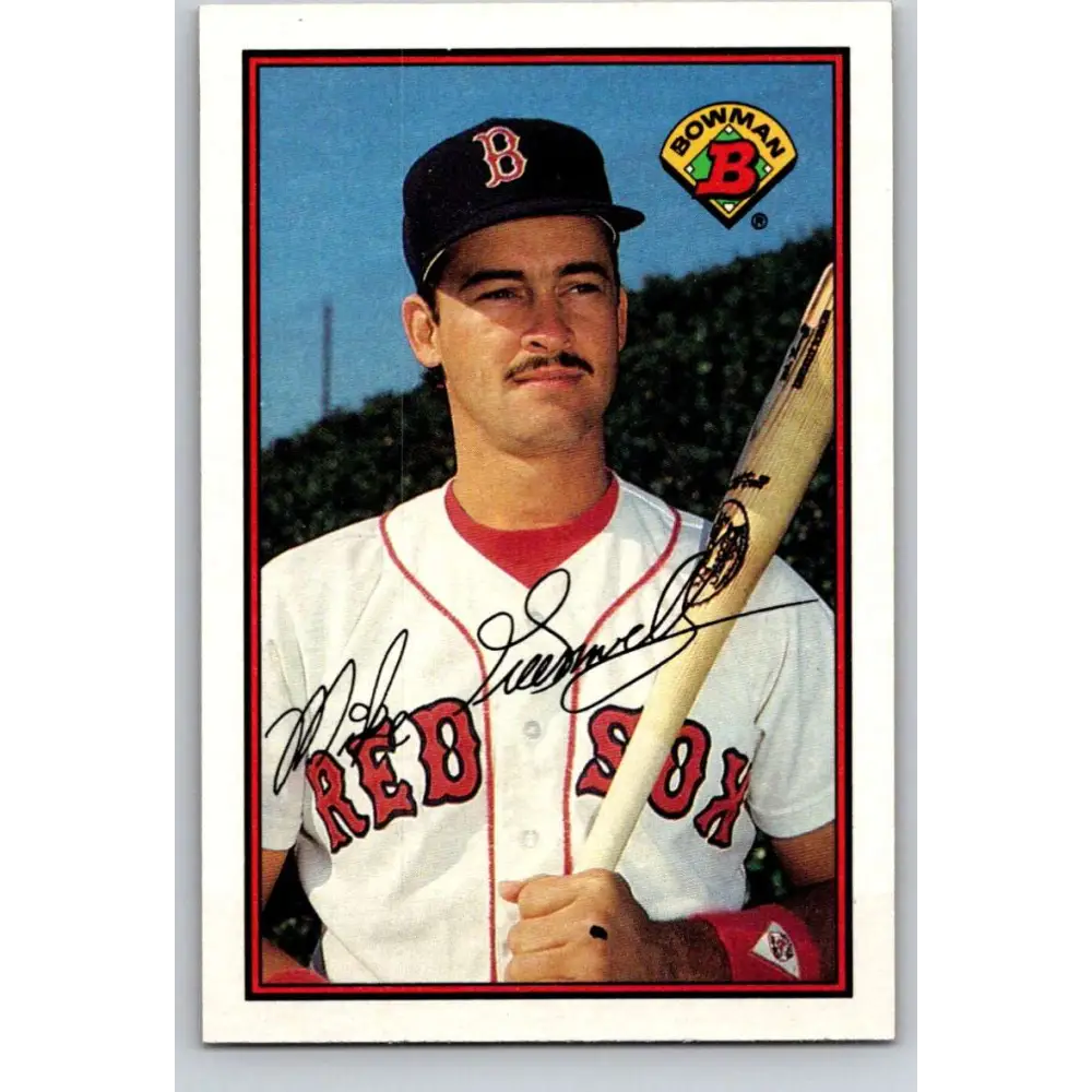 1989 Bowman #34 Mike Greenwell NM-MT Boston Red Sox Baseball Card Image 1