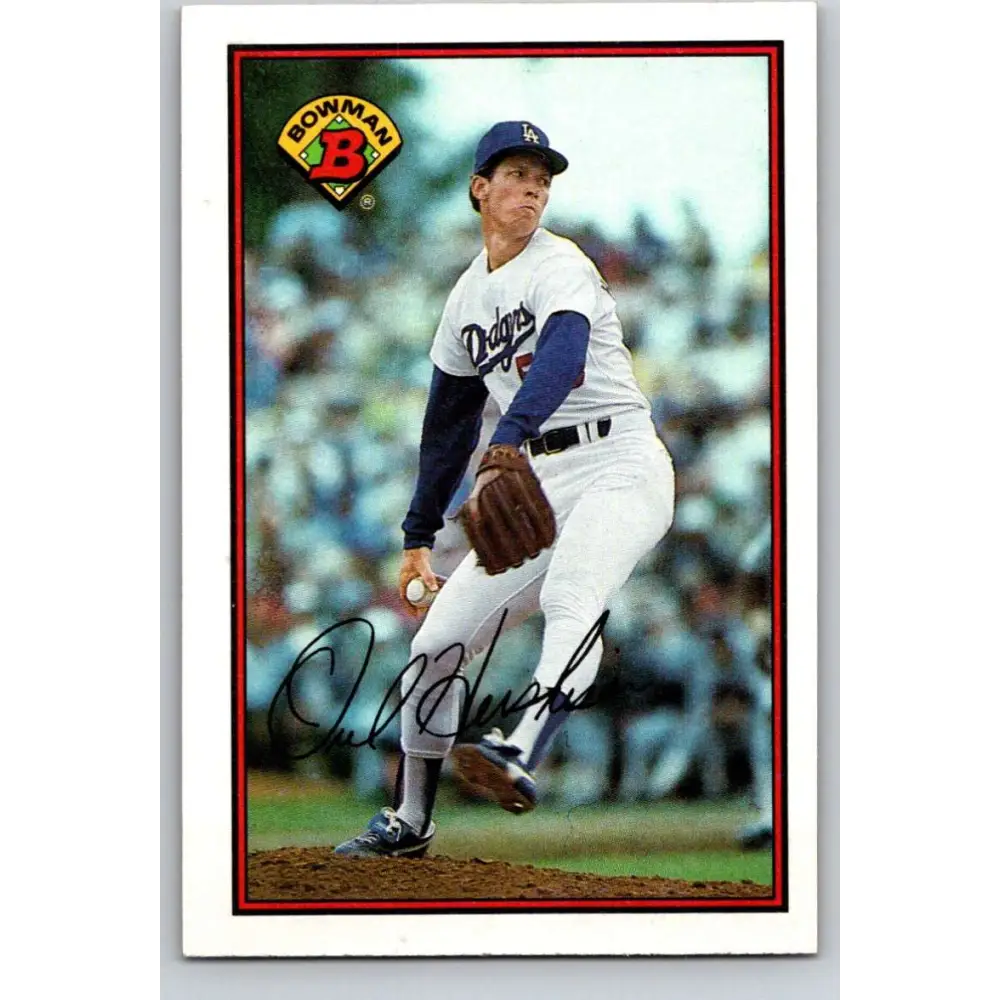 1989 Bowman #341 Orel Hershiser NM-MT Los Angeles Dodgers Baseball Card Image 1