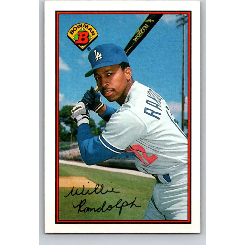 1989 Bowman #344 Willie Randolph NM-MT Los Angeles Dodgers Baseball Card Image 1