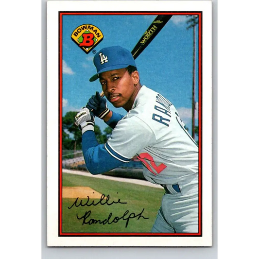 1989 Bowman #344 Willie Randolph NM-MT Los Angeles Dodgers Baseball Card Image 1
