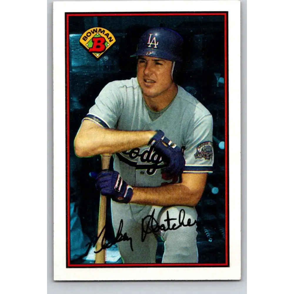 1989 Bowman #347 Mickey Hatcher NM-MT Los Angeles Dodgers Baseball Card Image 1