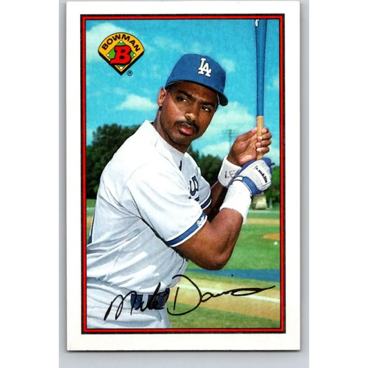 1989 Bowman #352 Mike Davis NM-MT Los Angeles Dodgers Baseball Card Image 1