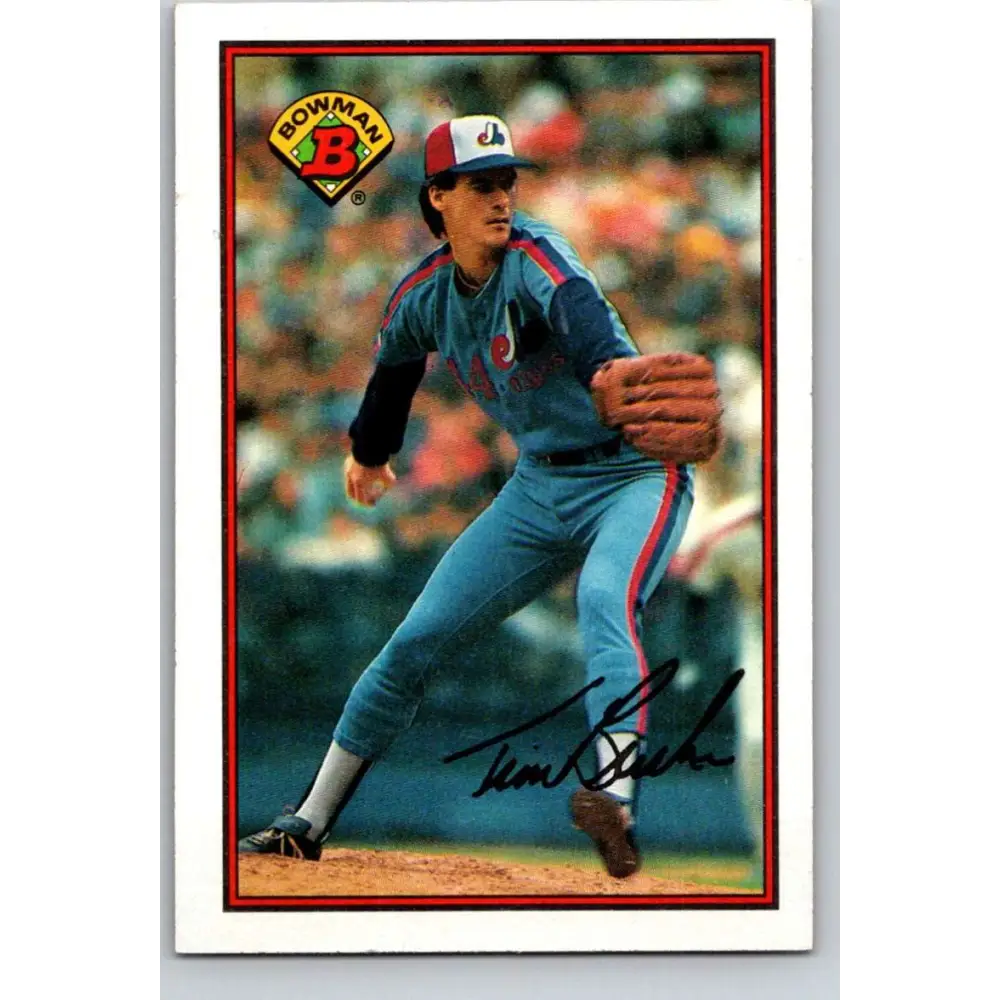 1989 Bowman #360 Tim Burke NM-MT Montreal Expos Baseball Card Image 1
