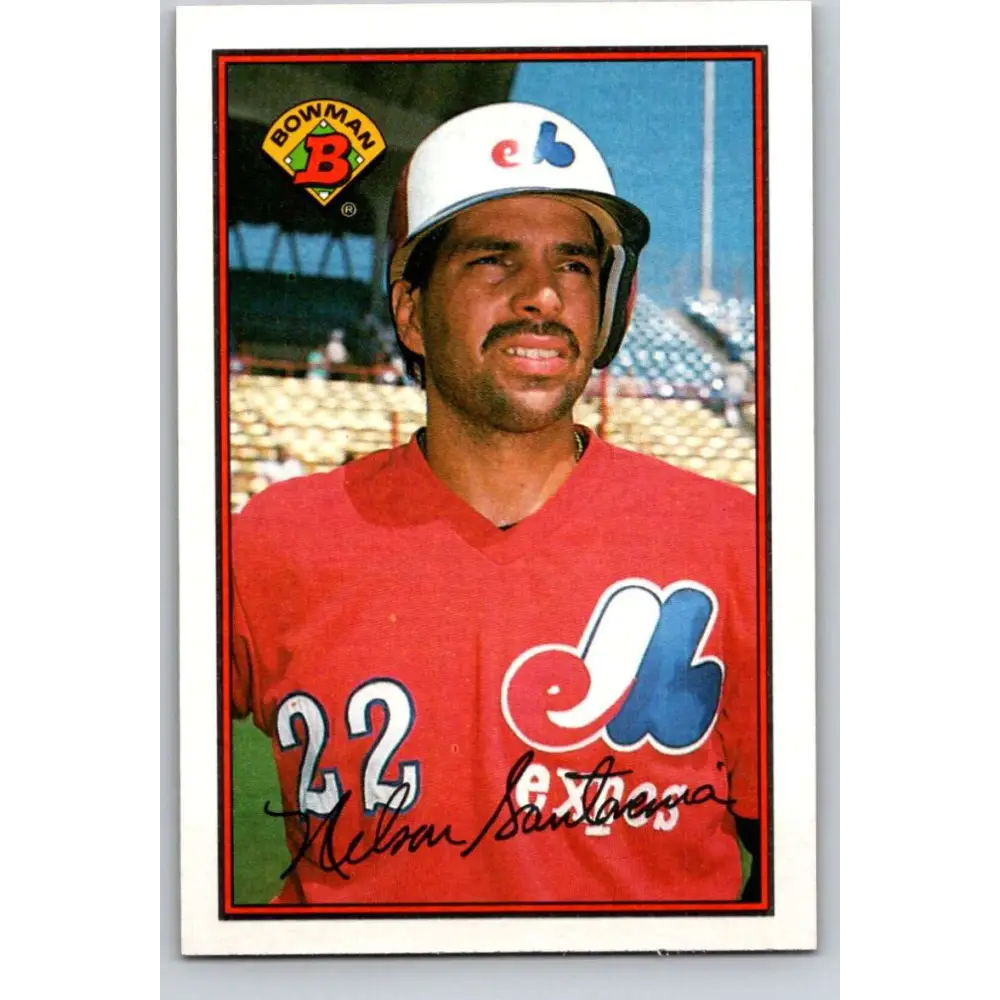 1989 Bowman #361 Nelson Santovenia NM-MT Montreal Expos Baseball Card Image 1