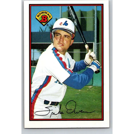 1989 Bowman #363 Spike Owen NM-MT Montreal Expos Baseball Card Image 1