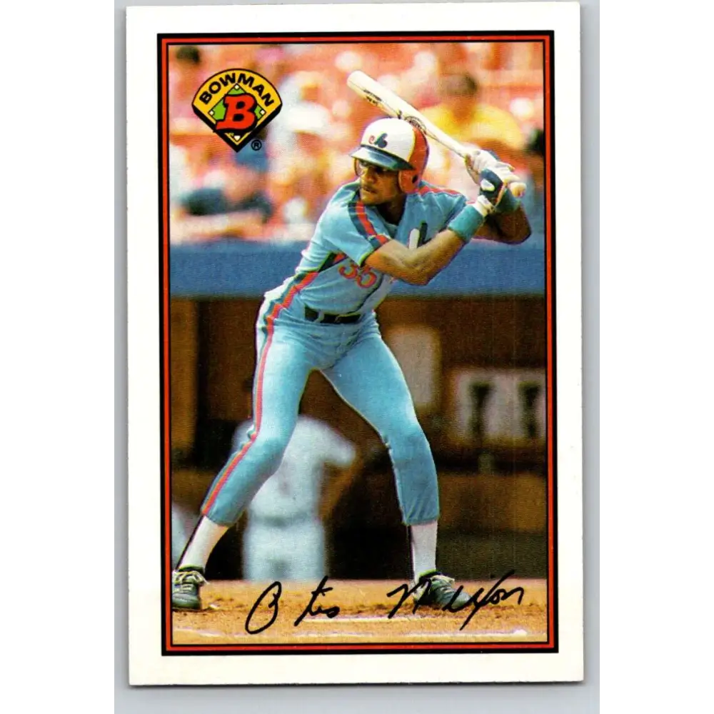 1989 Bowman #366 Otis Nixon NM-MT Montreal Expos Baseball Card Image 1