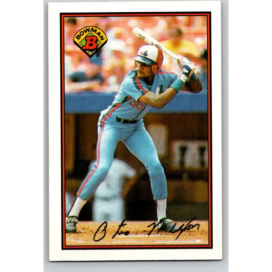 1989 Bowman #366 Otis Nixon NM-MT Montreal Expos Baseball Card Image 1