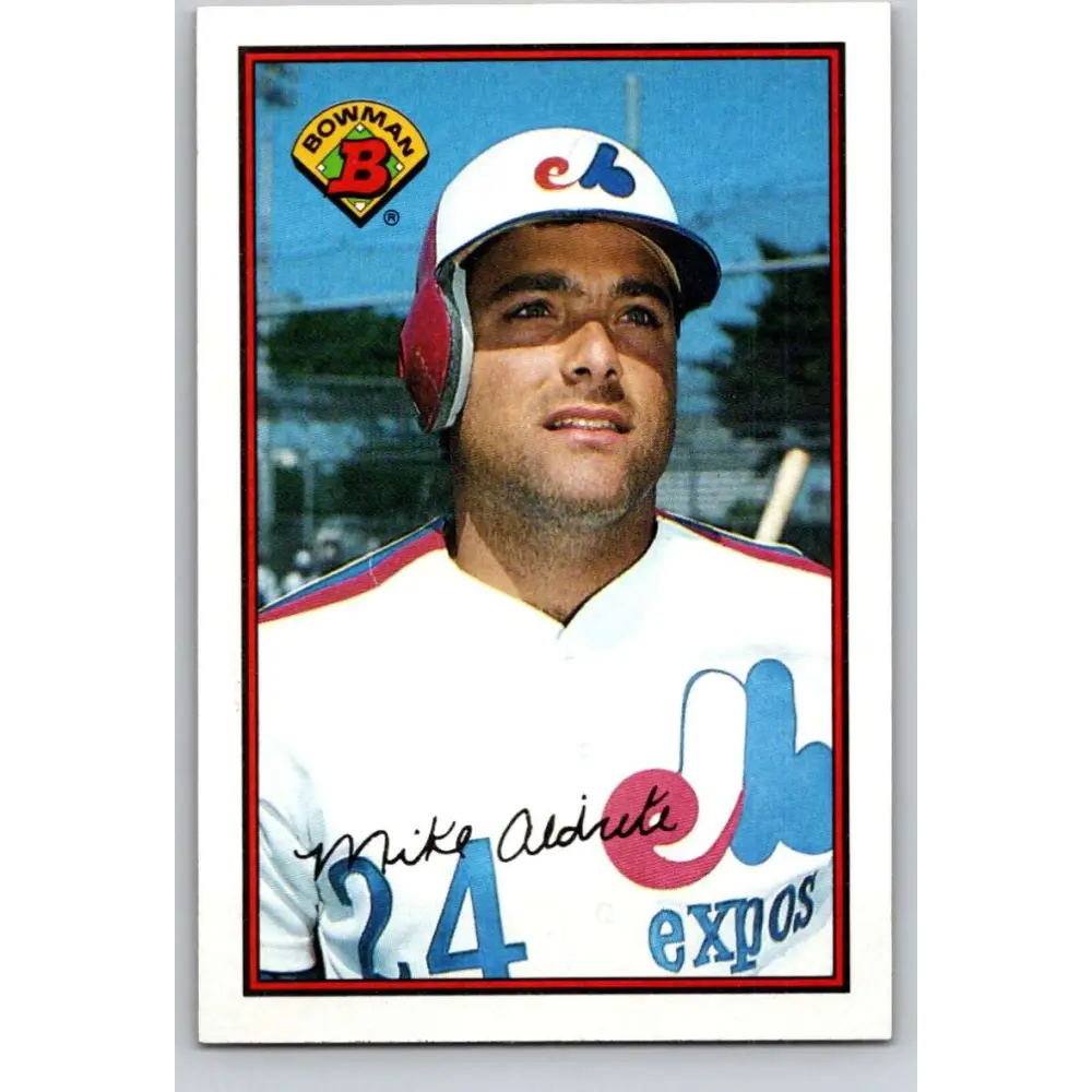 1989 Bowman #368 Mike Aldrete NM-MT Montreal Expos Baseball Card Image 1
