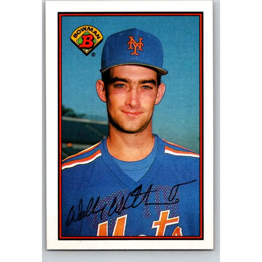 1989 Bowman #373 Wally Whitehurst NM-MT RC Rookie New York Mets Baseball Card Image 1