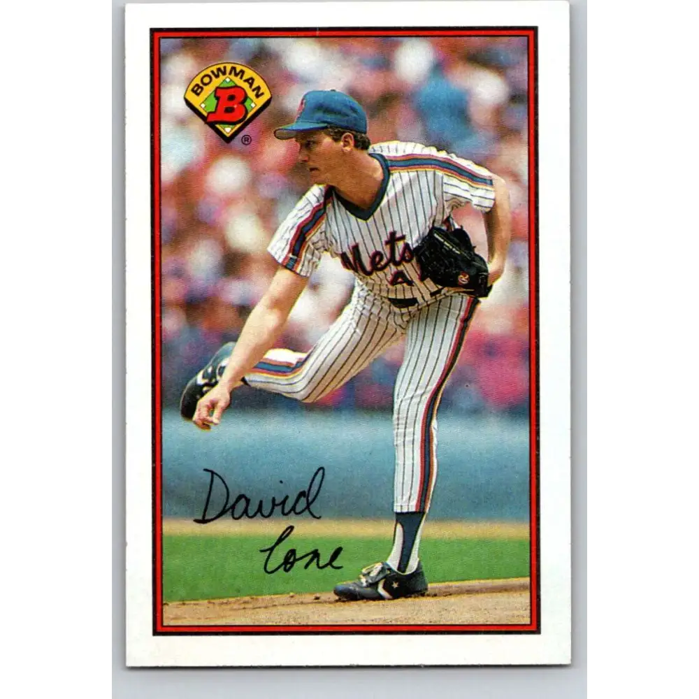 1989 Bowman #375 David Cone NM-MT New York Mets Baseball Card Image 1