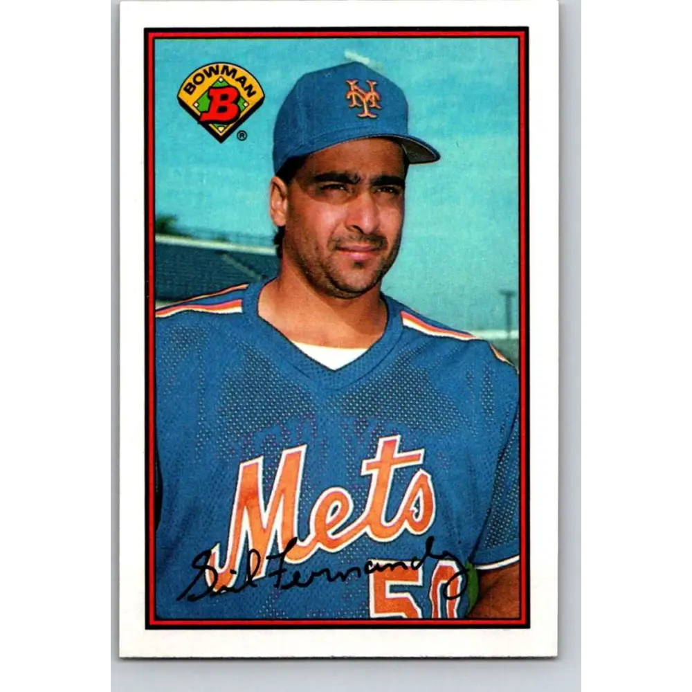1989 Bowman #377 Sid Fernandez NM-MT New York Mets Baseball Card Image 1