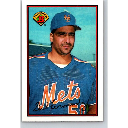 1989 Bowman #377 Sid Fernandez NM-MT New York Mets Baseball Card Image 1