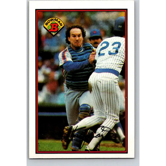 1989 Bowman #379 Gary Carter NM-MT New York Mets Baseball Card Image 1