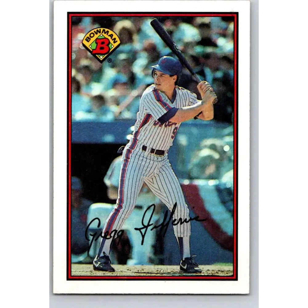 1989 Bowman #381 Gregg Jefferies NM-MT New York Mets Baseball Card Image 1