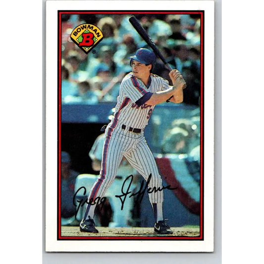 1989 Bowman #381 Gregg Jefferies NM-MT New York Mets Baseball Card Image 1