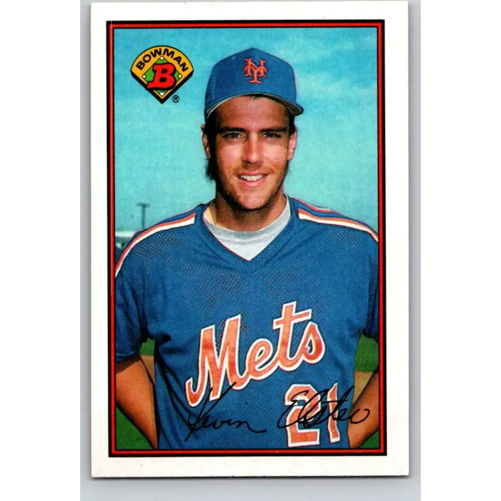 1989 Bowman #383 Kevin Elster NM-MT New York Mets Baseball Card Image 1