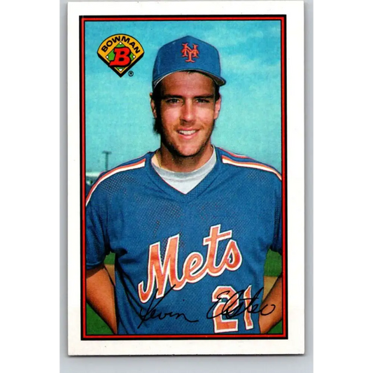 1989 Bowman #383 Kevin Elster NM-MT New York Mets Baseball Card Image 1