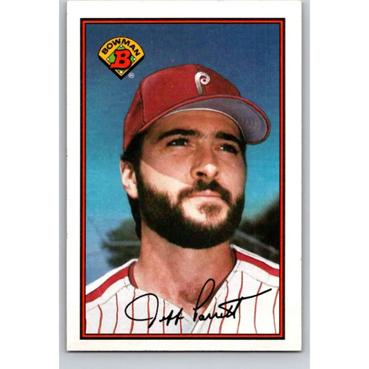 1989 Bowman #390 Jeff Parrett NM-MT Philadelphia Phillies Baseball Card Image 1