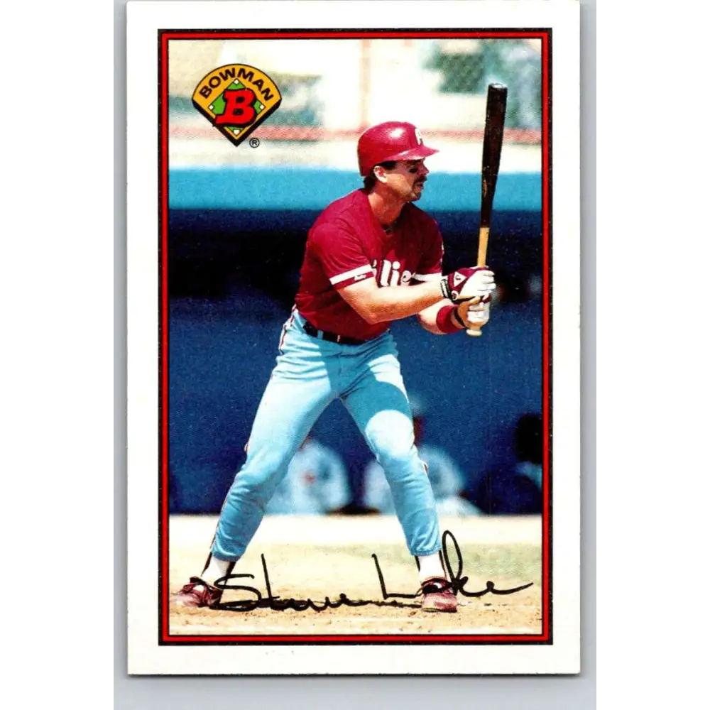 1989 Bowman #399 Steve Lake NM-MT Philadelphia Phillies Baseball Card Image 1