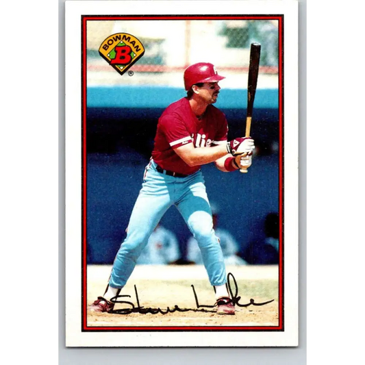 1989 Bowman #399 Steve Lake NM-MT Philadelphia Phillies Baseball Card Image 1