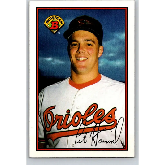 1989 Bowman #4 Pete Harnisch NM-MT RC Rookie Baltimore Orioles Baseball Card Image 1
