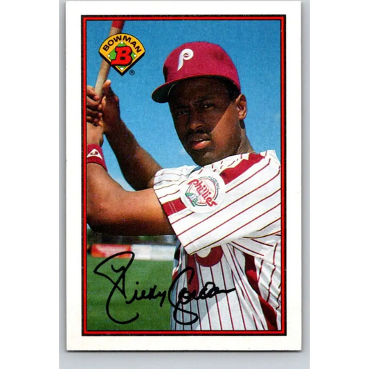1989 Bowman #401 Ricky Jordan NM-MT RC Rookie Philadelphia Phillies Baseball Card Image 1