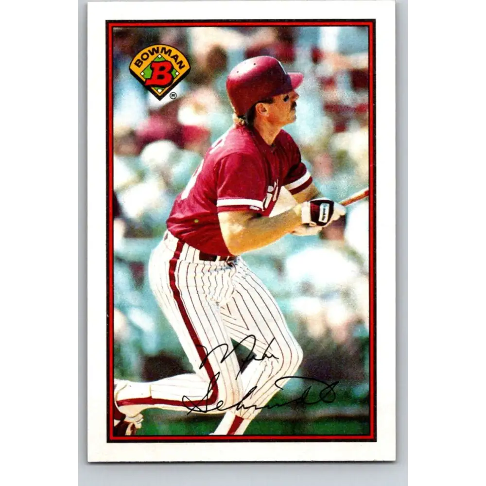 1989 Bowman #402 Mike Schmidt NM-MT Philadelphia Phillies Baseball Card Image 1