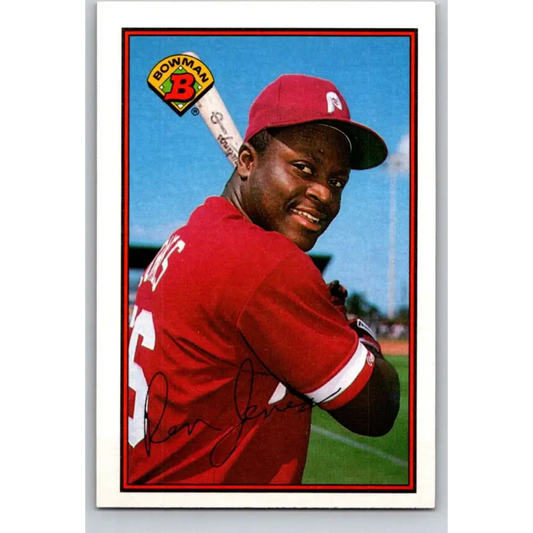 1989 Bowman #407 Ron Jones NM-MT RC Rookie Philadelphia Phillies Baseball Card Image 1