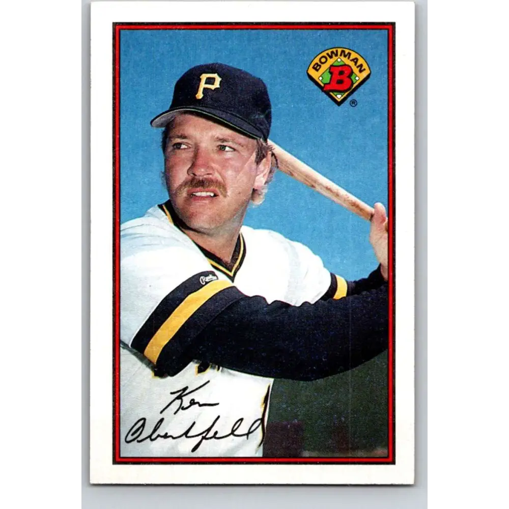 1989 Bowman #418 Ken Oberkfell NM-MT Pittsburgh Pirates Baseball Card Image 1
