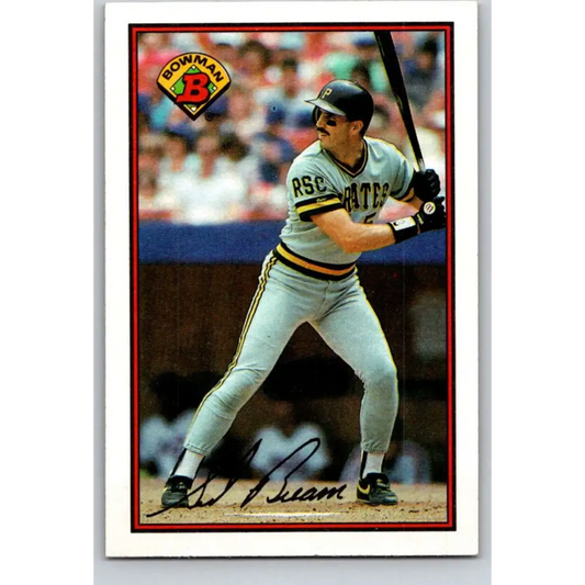 1989 Bowman #419 Sid Bream NM-MT Pittsburgh Pirates Baseball Card Image 1