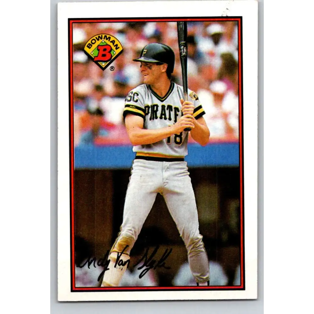 1989 Bowman #424 Andy Van Slyke NM-MT Pittsburgh Pirates Baseball Card Image 1