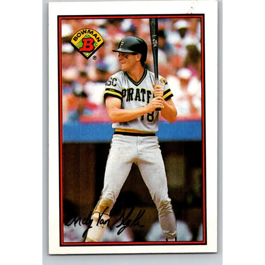 1989 Bowman #424 Andy Van Slyke NM-MT Pittsburgh Pirates Baseball Card Image 1