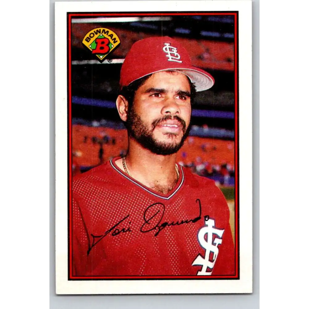 1989 Bowman #438 Jose Oquendo NM-MT St. Louis Cardinals Baseball Card Image 1