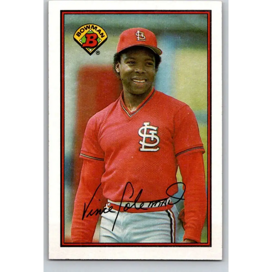 1989 Bowman #443 Vince Coleman NM-MT St. Louis Cardinals Baseball Card Image 1