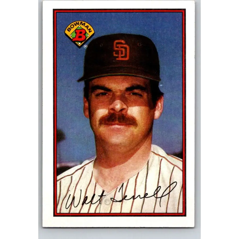 1989 Bowman #445 Walt Terrell NM-MT San Diego Padres Baseball Card Image 1