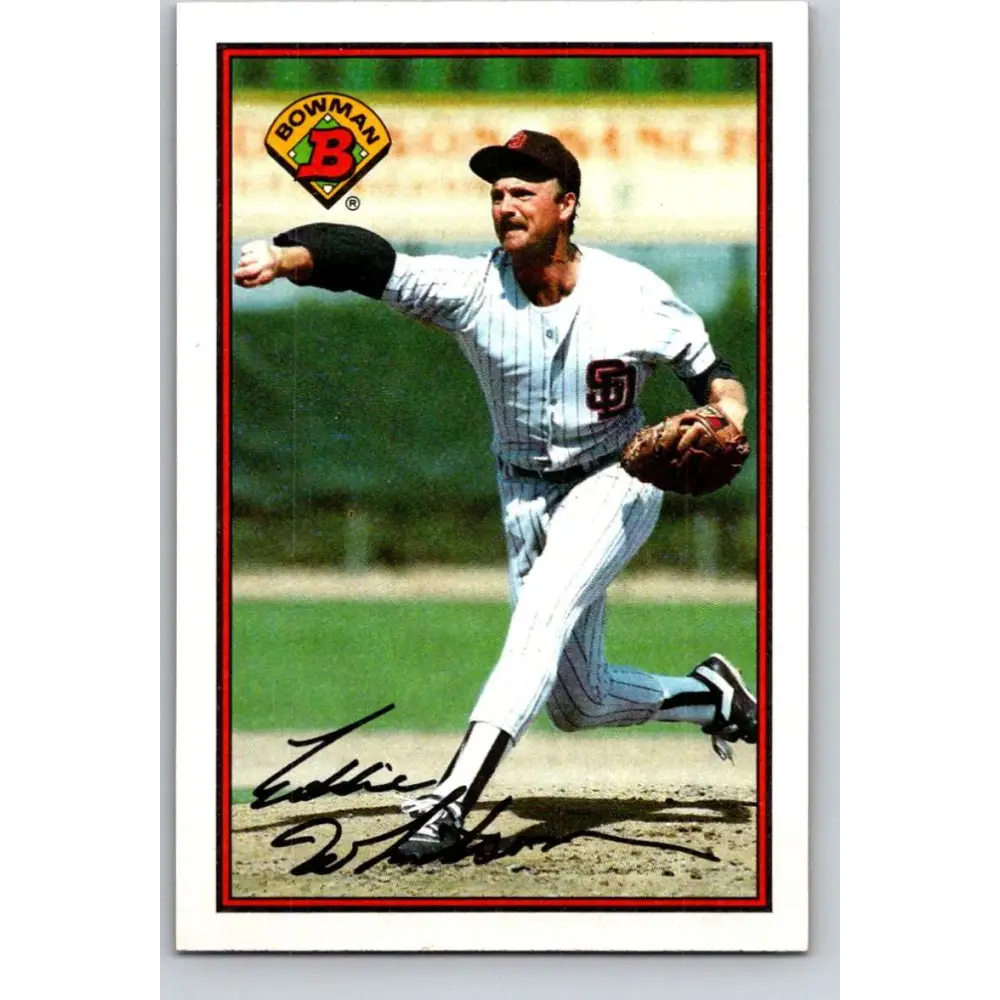 1989 Bowman #449 Ed Whitson NM-MT San Diego Padres Baseball Card Image 1