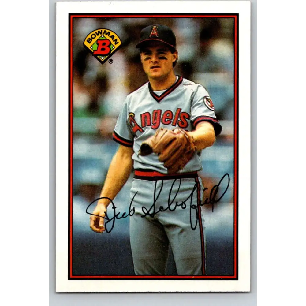 1989 Bowman #46 Dick Schofield NM-MT California Angels Baseball Card Image 1