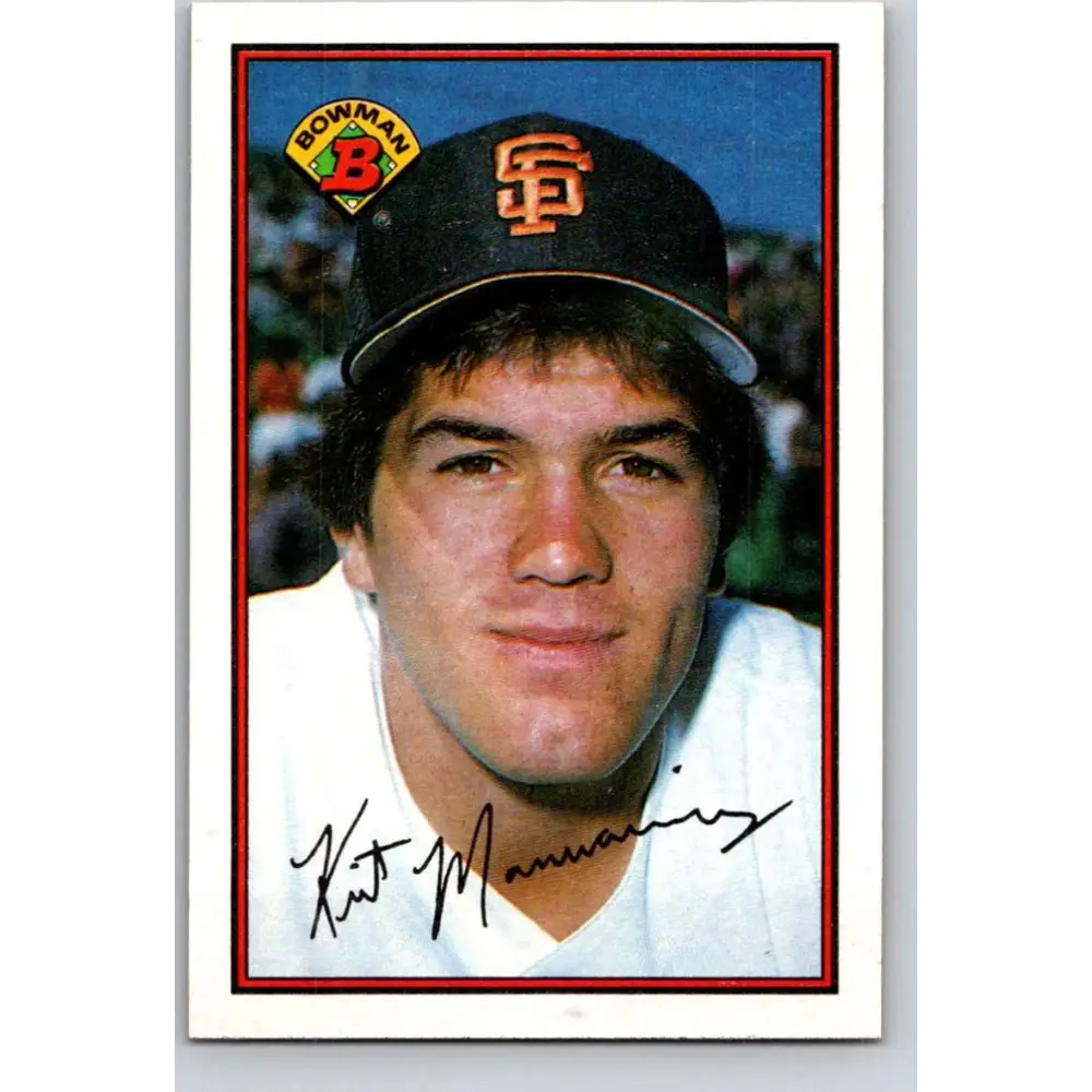 1989 Bowman #469 Kirt Manwaring NM-MT San Francisco Giants Baseball Card Image 1
