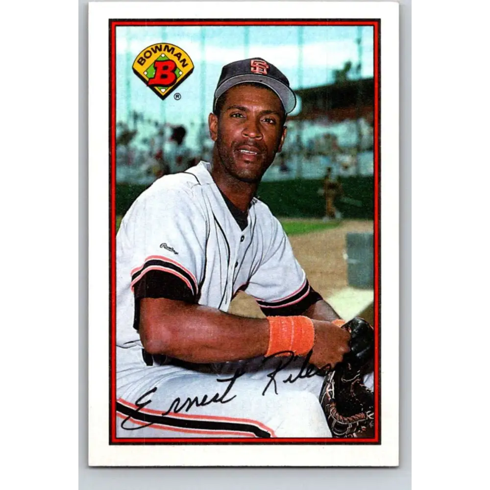 1989 Bowman #475 Ernest Riles NM-MT San Francisco Giants Baseball Card Image 1